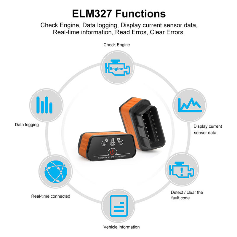 Elm327 V1.5 Obd2 Odb2 Bluetooth-compatible 2.0 Elm 327 V 1 5 For