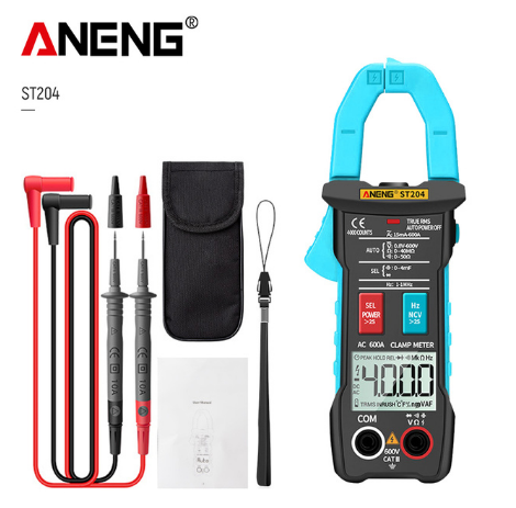 ST201 Clamp Meter 4000 Counts Automatic AC/DC Clamp Multimeter Measuring  Voltage Current Resistance Diode Digital Clamp Meter (Blue): :  Industrial & Scientific