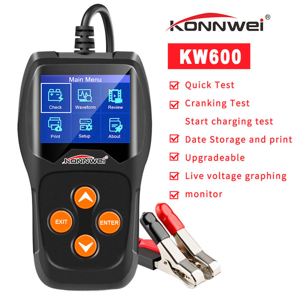 KONNWEI KW600 12V Car Battery Tester - Meterport