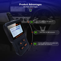 JDiag TP109 OBD2 scanner automobile engine fault code reader - Meterport