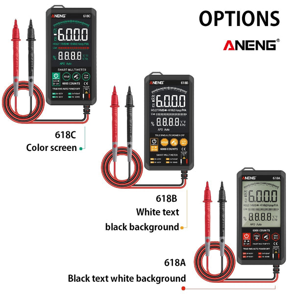 6inch Multimeter 6000 Counts Touch screen Digital Autoranging Multimeter 618C – Meterport