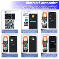 6000 Count Bluetooth True-RMS Digital Clamp Meter 600A AC ST207 - Meterport