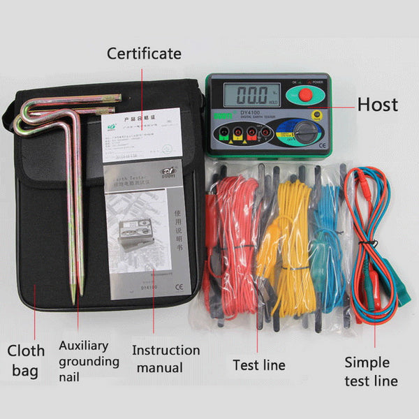 Tragbares Erdungswiderstandsmessgerät - Digitales LCD Oberflächenwiderstandsmessgerät Für Antistatische Bereiche