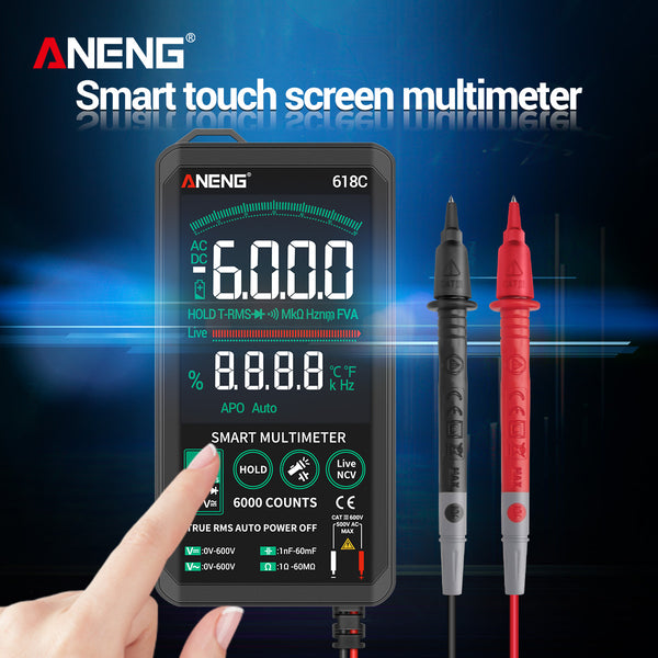 6inch Multimeter 6000 Counts Touch screen Digital Autoranging Multimeter 618C – Meterport