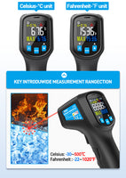 Digital infrared Thermometer  752℉/1112℉ TH01A/B - Meterport