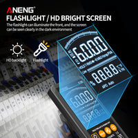 6000 Counts Touch screen Digital Autoranging Multimeter 618C - Meterport