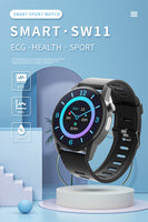 ECG HRV SPO2 Smart watch Full Touch screen Aluminum steel - Meterport